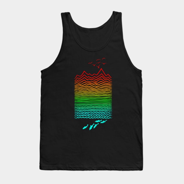 High Up Above And Down Below Tank Top by Tang Yau Hoong